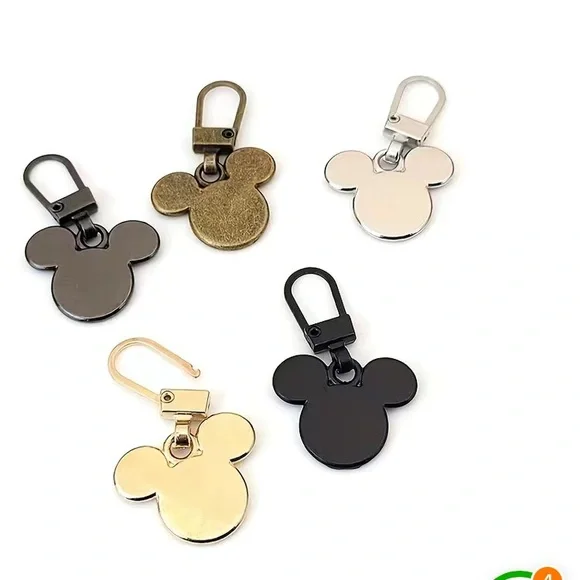 5pc Assorted Metal Zipper Pulls - Charms - Picture 6 of 6